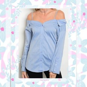 Off Shoulder Button Up "As seen on Ashanti"